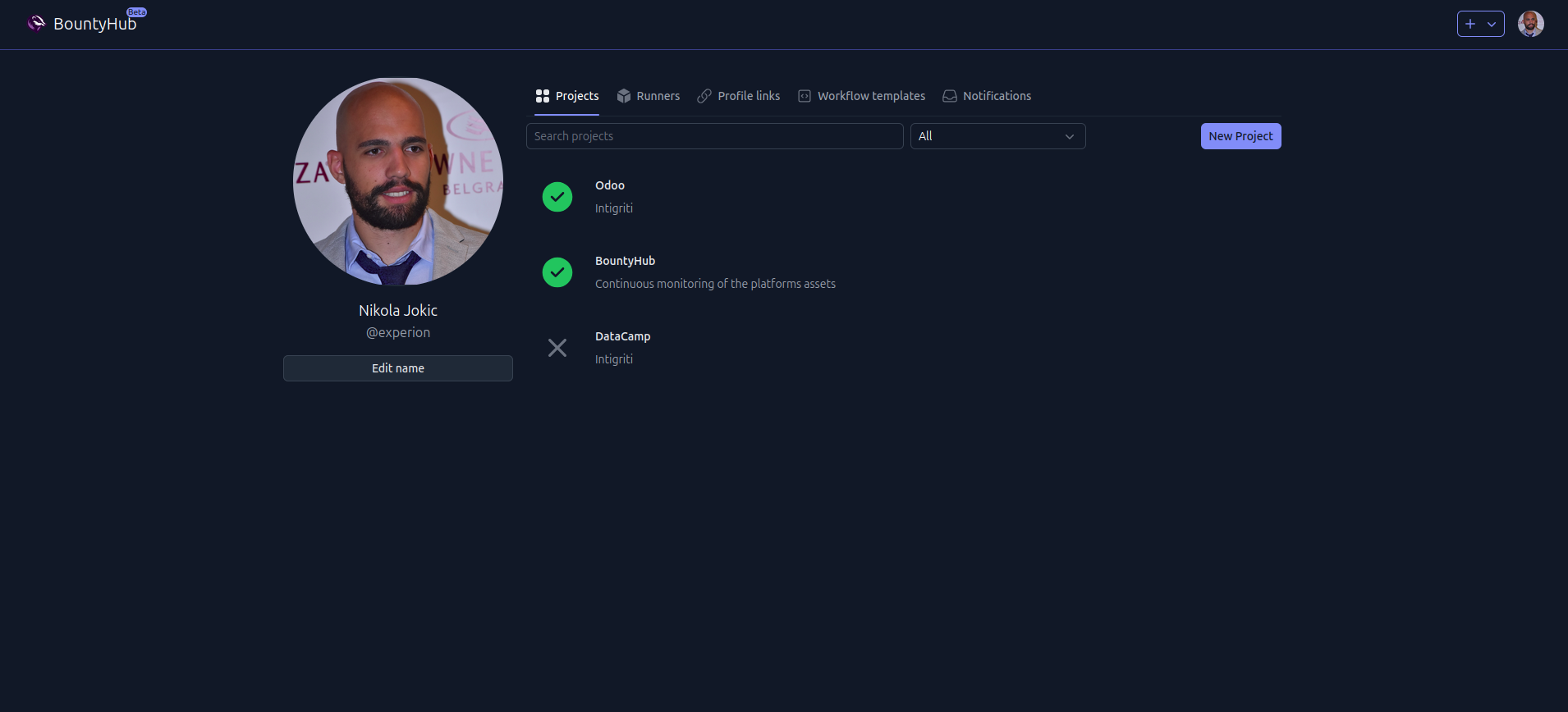 Manage projects